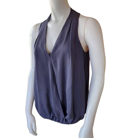 Joie Naya Gray Silk Sleeveless Blouse (XS) - Picture 2 of 6
